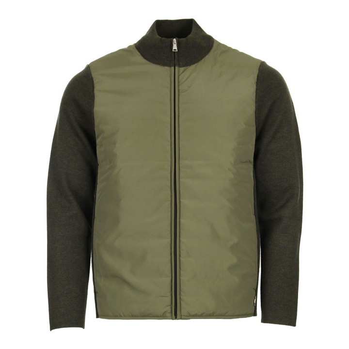 Photo: Panelled Funnel Jacket - Military Green