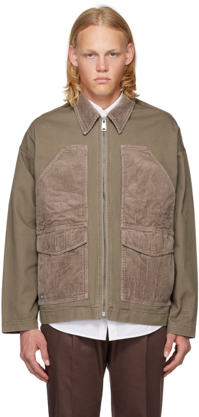 Photo: Izzue Khaki Paneled Jacket