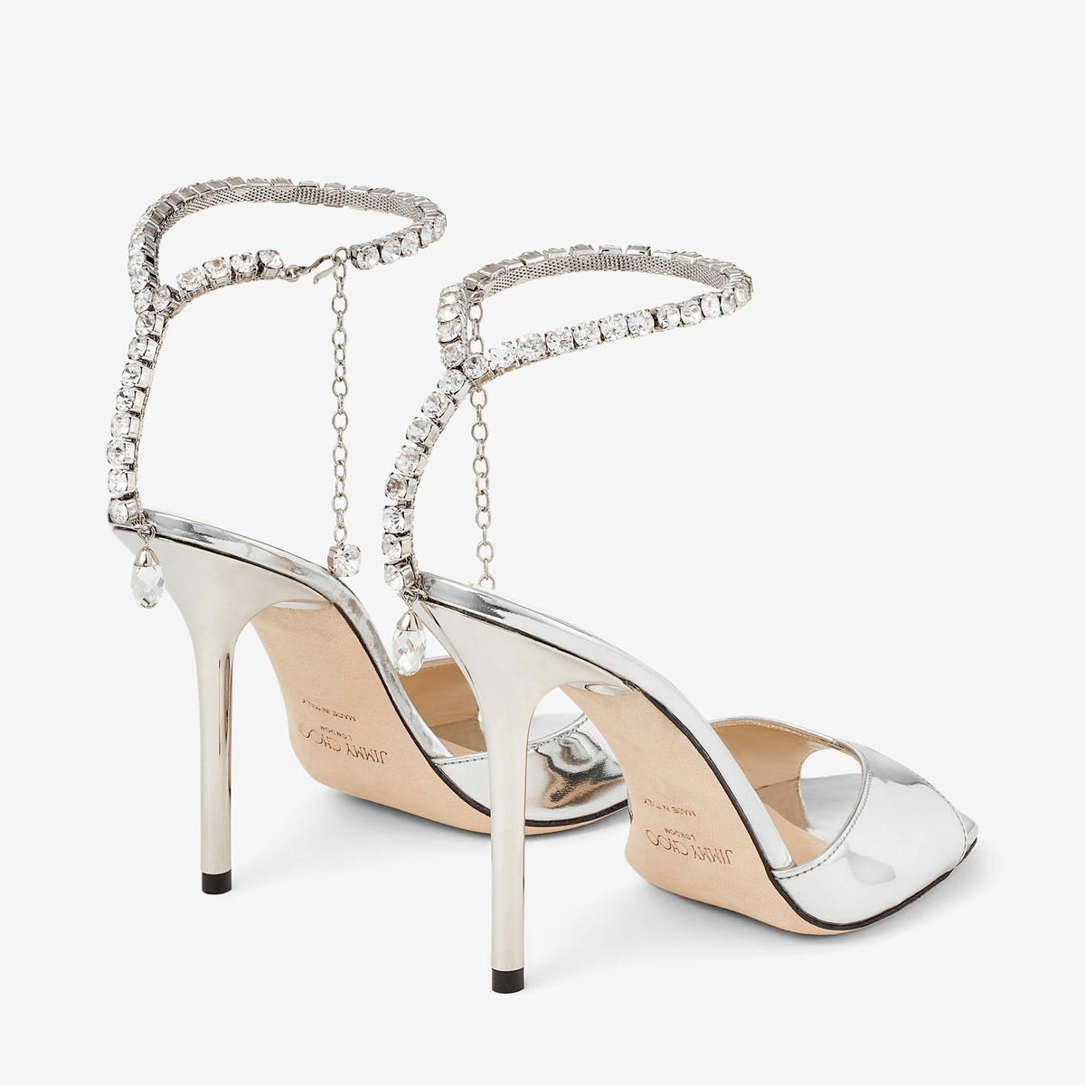70%オフセール JIMMY CHOO SEADA100 SILVER Jimmy Choo Saeda Sandal 100 Shoe Jimmy Choo