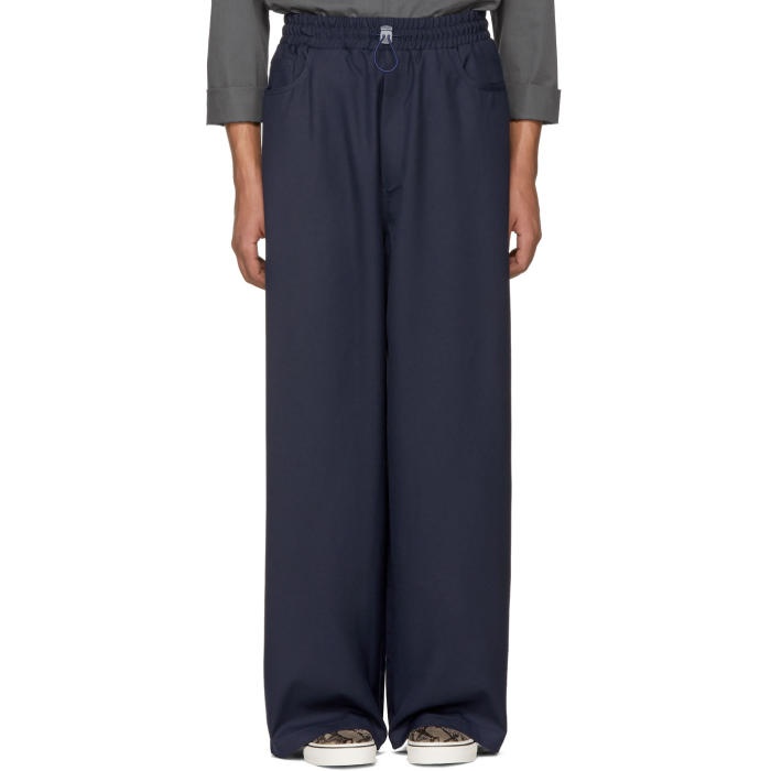 Photo: Sunnei Navy Loose Fit Trousers