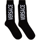 Versace Black and White Logo Socks