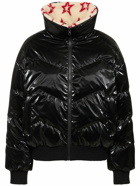 PERFECT MOMENT - Metallic & Faux Shearling Down Jacket