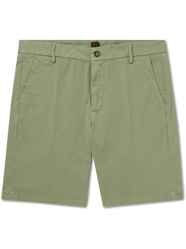 Photo: MP Massimo Piombo - Straight-Leg Cotton-Blend Gabardine Bermuda Shorts - Green