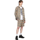 Burberry Beige Vintage Check Technical Twill Zip-up Jacket