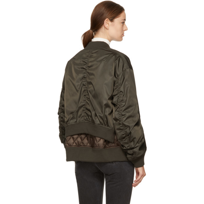 Moncler Green Aralia Bomber Jacket Moncler