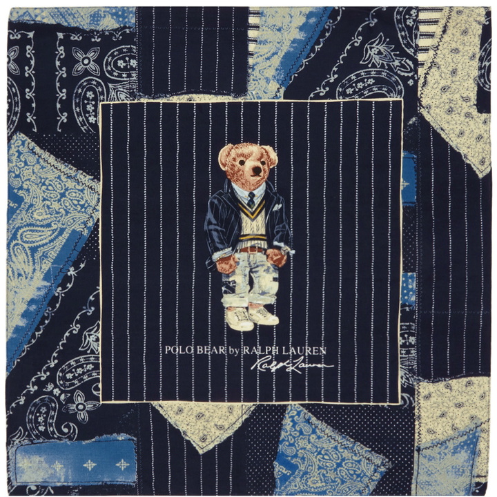 Photo: Polo Ralph Lauren Blue Patchwork Beardana Scarf