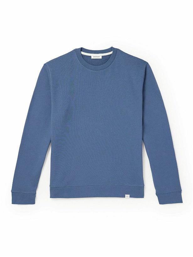 Photo: Norse Projects - Vagn Organic Cotton-Jersey Sweatshirt - Blue