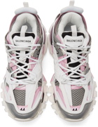 Balenciaga White & Pink Track Sneakers