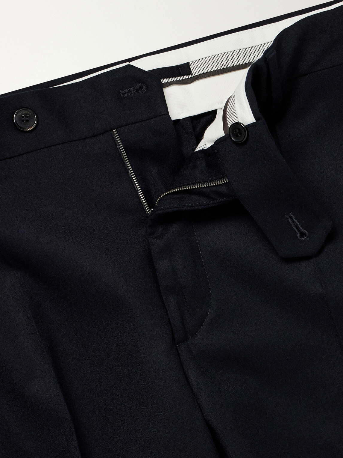 Slowear - Incotex Tapered Wool-Blend Flannel Cargo Trousers - Blue