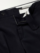 Slowear - Incotex Tapered Wool-Blend Flannel Cargo Trousers - Blue