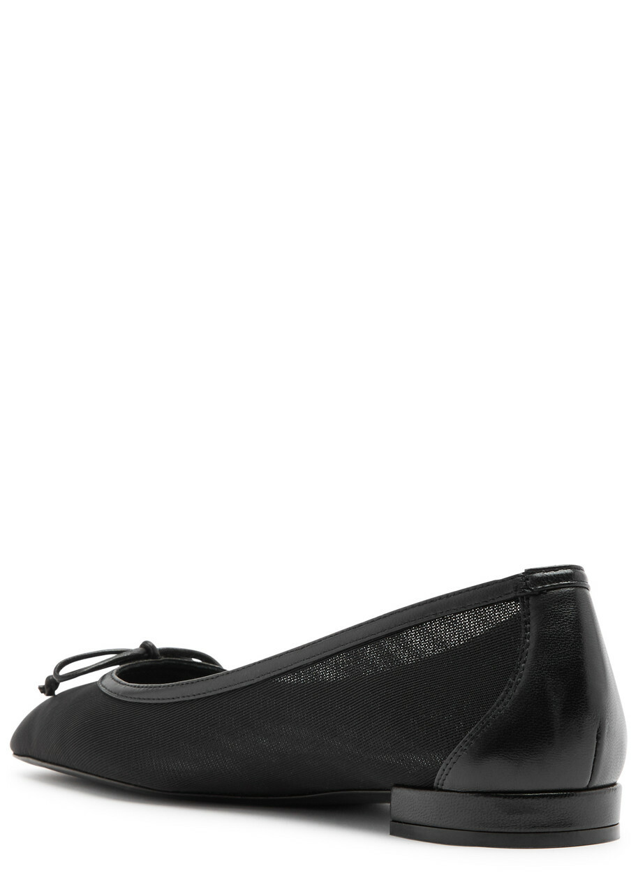 Stuart Weitzman Arabella Mesh Ballet Flats Black