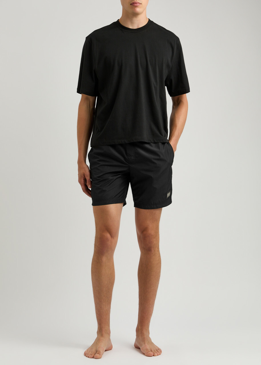Dolce & Gabbana Logo Shell Swim Shorts Black Dolce & Gabbana