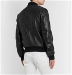 Dolce & Gabbana - Leather Bomber Jacket - Black