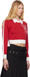 Rokh Red Contrasted Polo