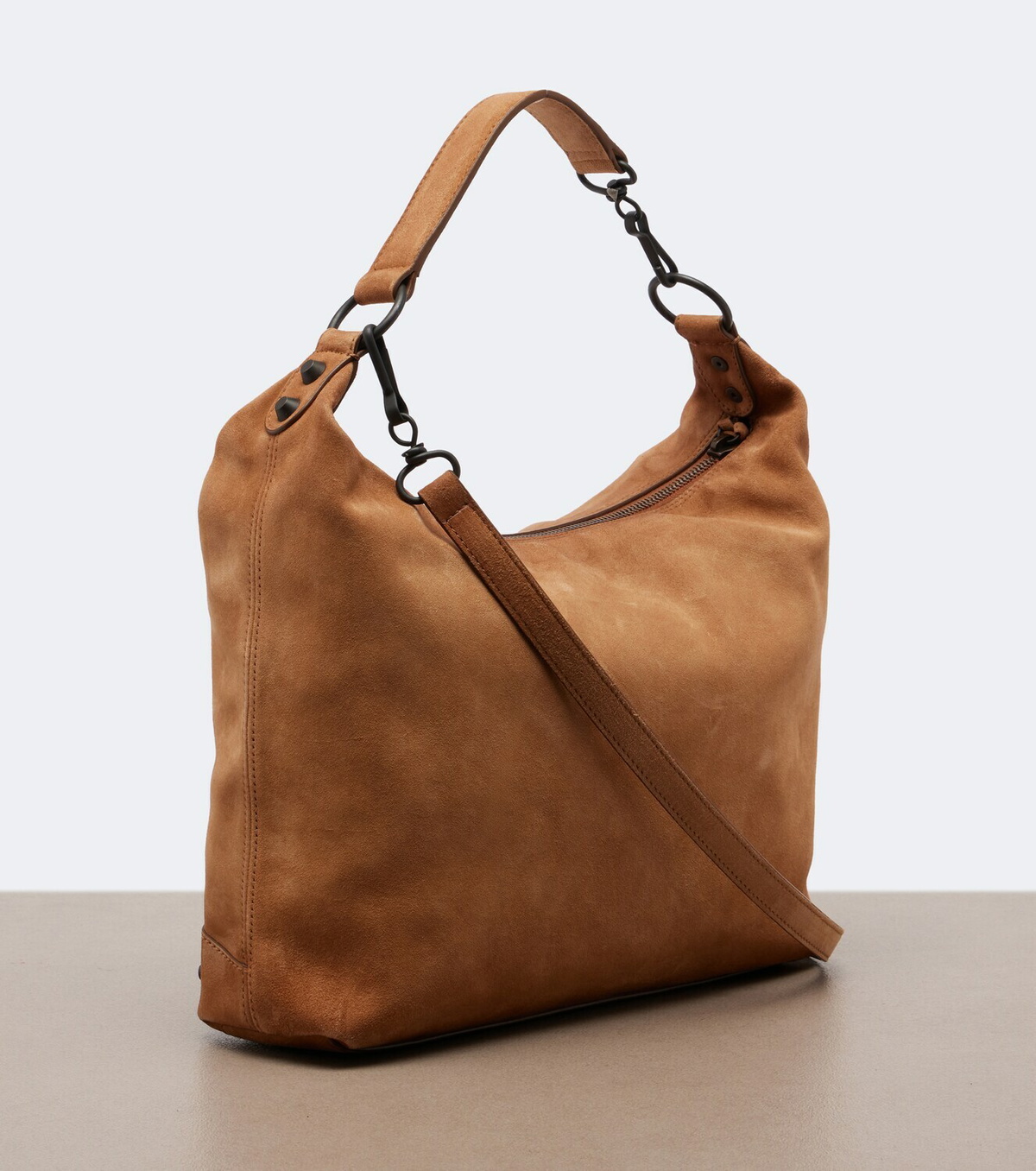 Balenciaga Le City Small suede shoulder bag