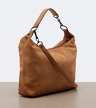 Balenciaga Le City Small suede shoulder bag