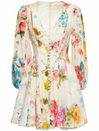 ZIMMERMANN - Halcyon Floral Layered Linen Mini Dress