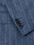 Caruso - Norma Pinstripe Wool and Cashmere-Blend Suit Jacket - Blue