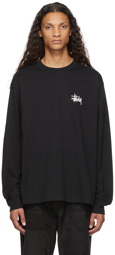 Stüssy Black Basic Logo Long Sleeve T-Shirt