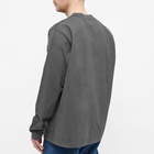 Acne Studios Men's Erwin Long Sleeve Stamp Logo T-Shirt in Slate Grey