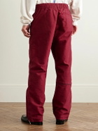 Enfants Riches Déprimés - Straight-Leg Logo-Embroidered Panelled Cotton Track Pants - Burgundy