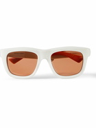 Bottega Veneta - Square-Frame Rubber-Trimmed Acetate Sunglasses