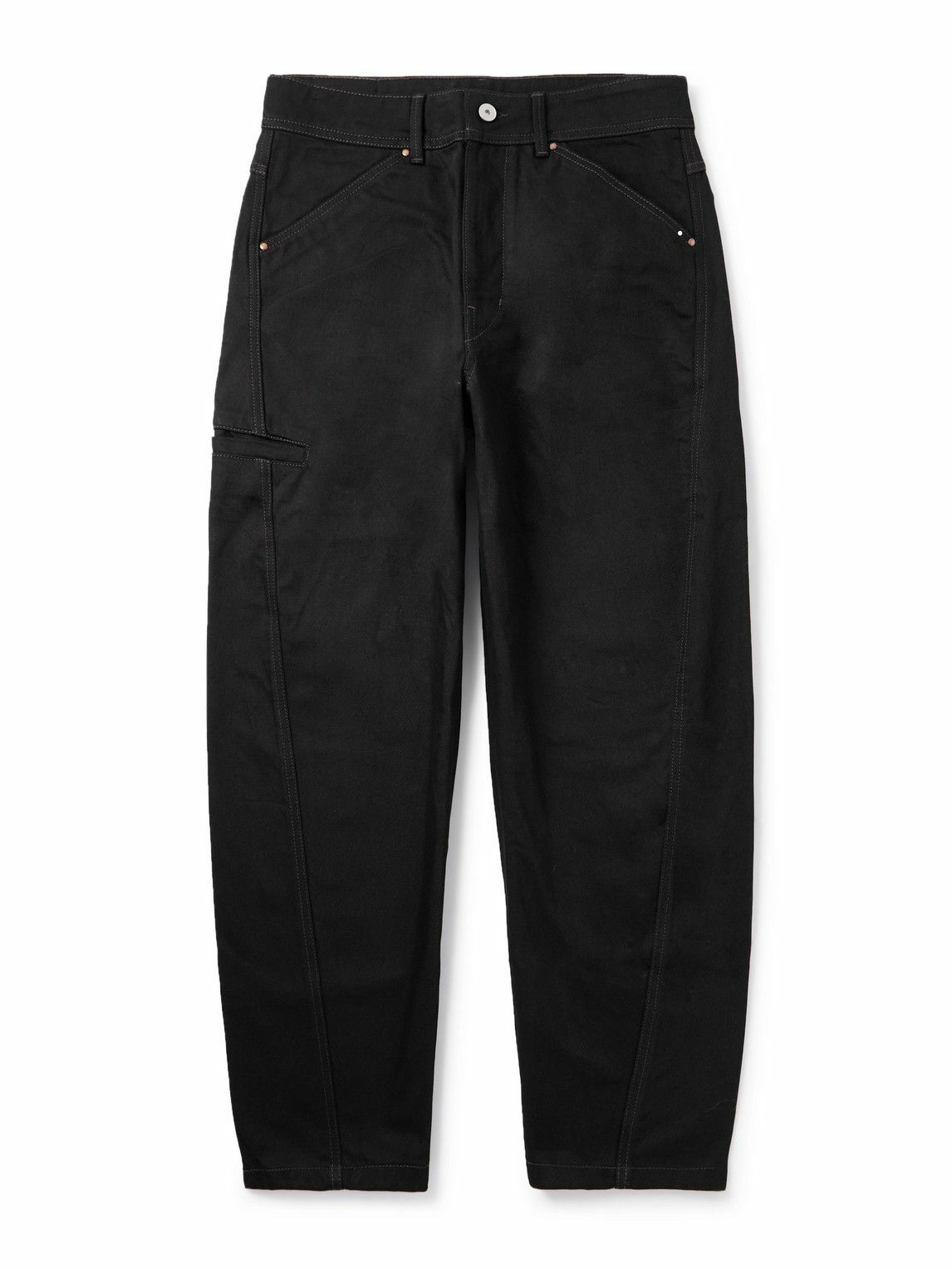 【LEMAIRE】TWISTED CHINO PANTS BLACK 48 Lemaire Black Twisted Chino Trousers Lemaire