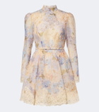 Zimmermann Valiant floral silk and linen minidress