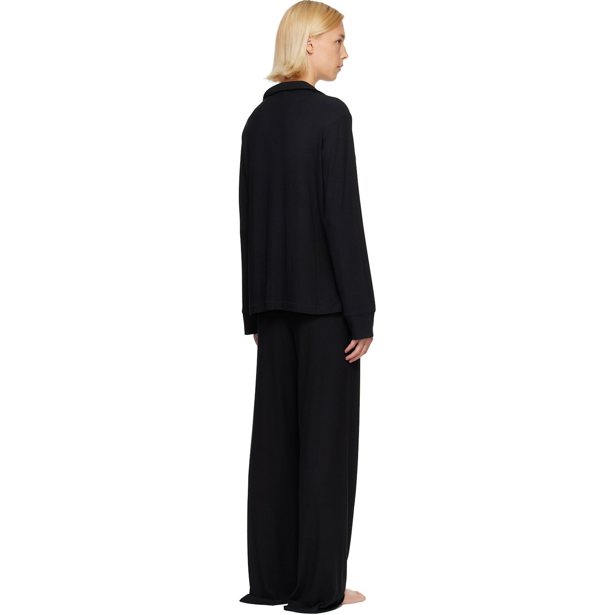 SKIMS Black Soft Lounge Sleep Pyjama Set