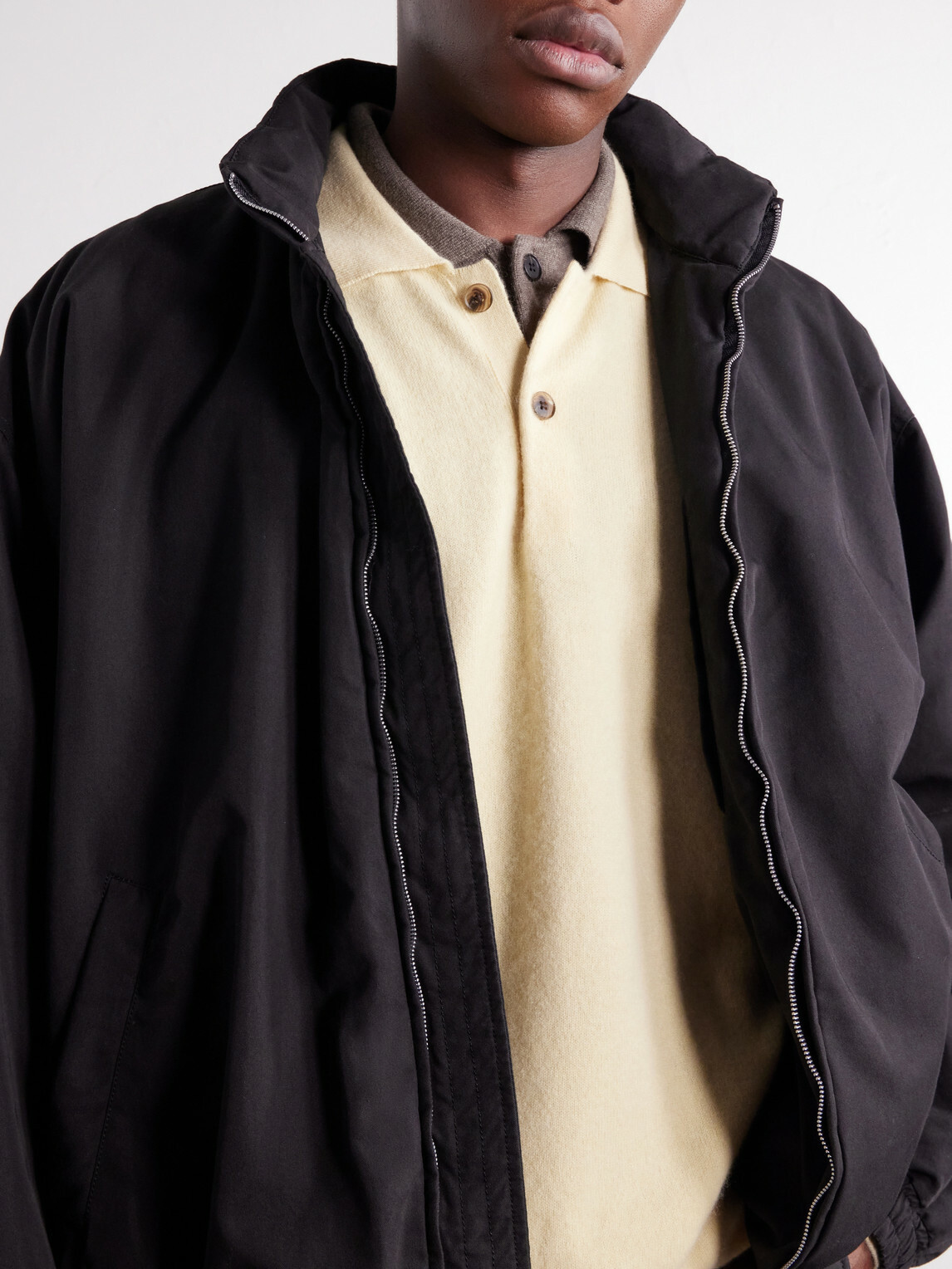 ssstein - Cashmere Polo Sweater - Yellow