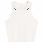 Nike Women's Aeroswift Tank Top in White/Black