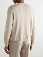 Stòffa - Cotton and Silk-Blend T-Shirt - Neutrals