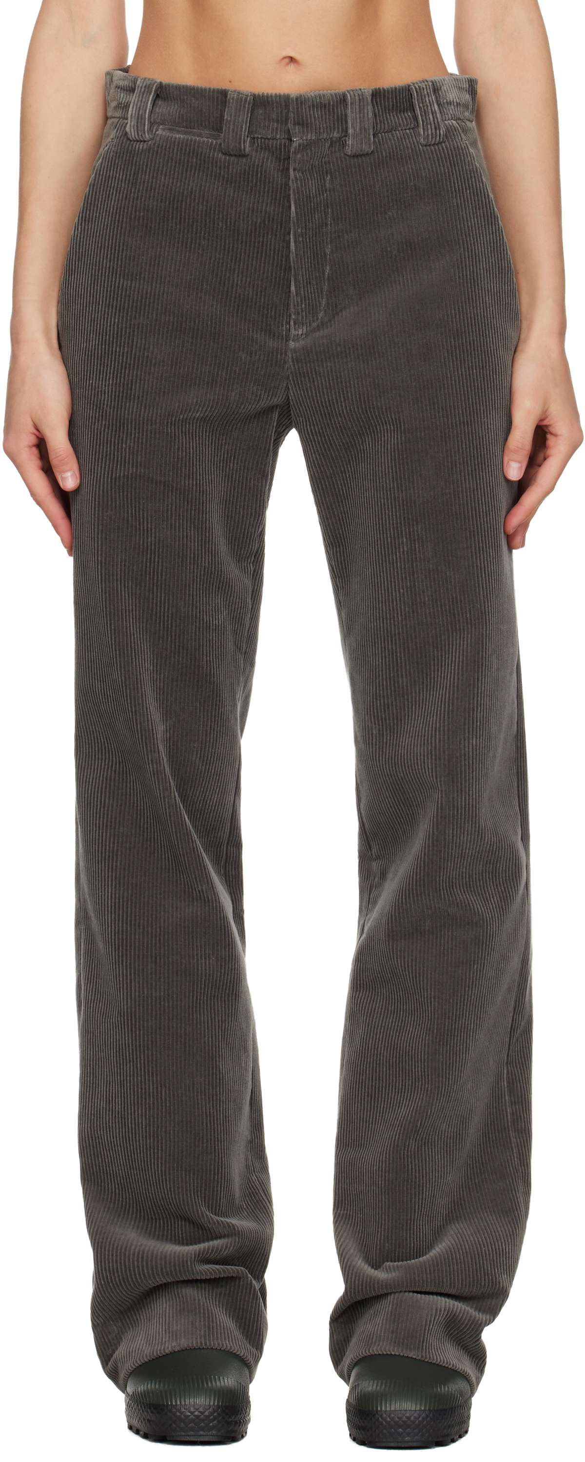 Rier SSENSE Exclusive Gray Corduroy Trousers