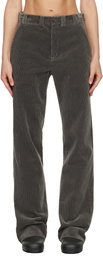 Rier SSENSE Exclusive Gray Corduroy Trousers
