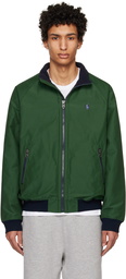 Polo Ralph Lauren Green Raglan Sleeve Bomber Jacket