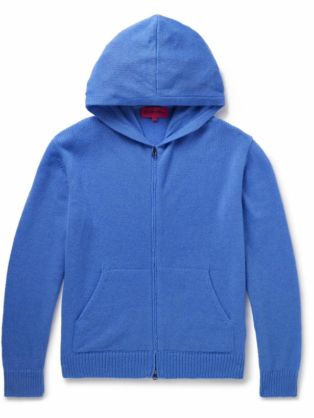 Photo: The Elder Statesman - Nimbus Cashmere and Cotton-Blend Zip-Up Hoodie - Blue
