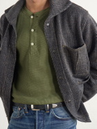 RRL - Waffle-Knit Cotton-Jersey Henley T-Shirt - Green