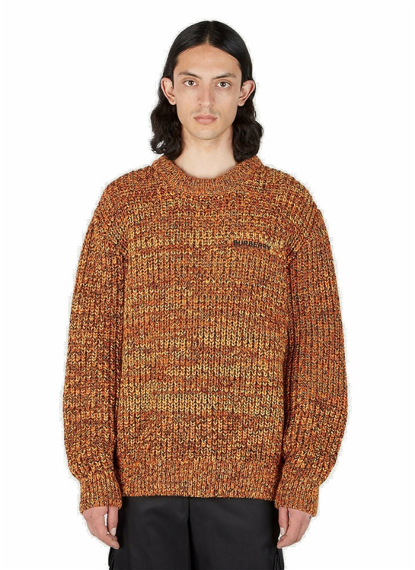 Photo: Burberry - Embroidered Logo Sweater in Orange