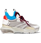 Valentino - Bounce Leather, Mesh, Suede and Neoprene Sneakers - Neutral