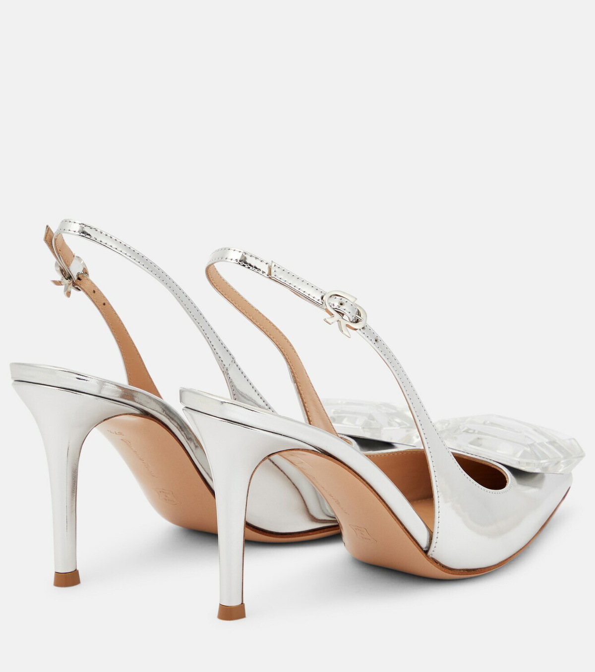Gianvito Rossi - Jaipur metallic leather slingback pumps