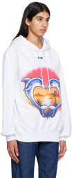 MSGM White Dolphin Hoodie