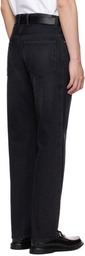 Givenchy Black Couture Seam Straight Fit Shadow Washed Jeans