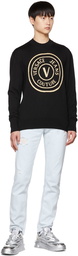 Versace Jeans Couture Black V-Emblem Sweater