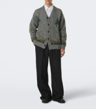 Junya Watanabe Intarsia wool and mohair-blend cardigan