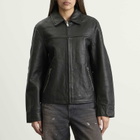 Deadwood Women's Bruno Upcycled Leather Jacket in Black