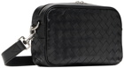 Bottega Veneta Black Small Intrecciato Camera Bag