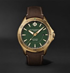 Baume & Mercier - Clifton Club Automatic 42mm Bronze and Suede Watch, Ref. No. M0A10503 - Green