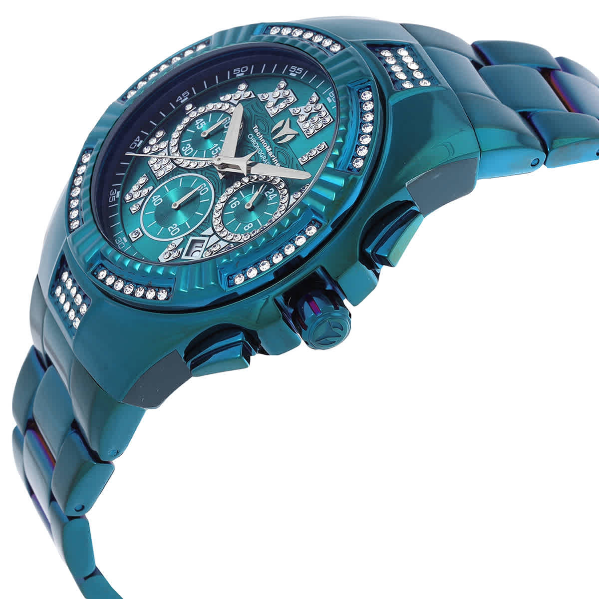 NWT Technomarine Cruise Chronograph Quartz Crystal Green Dial Men\'s Watch Technomarine Cruise Chronograph Quartz Crystal Green Dial  main image 2