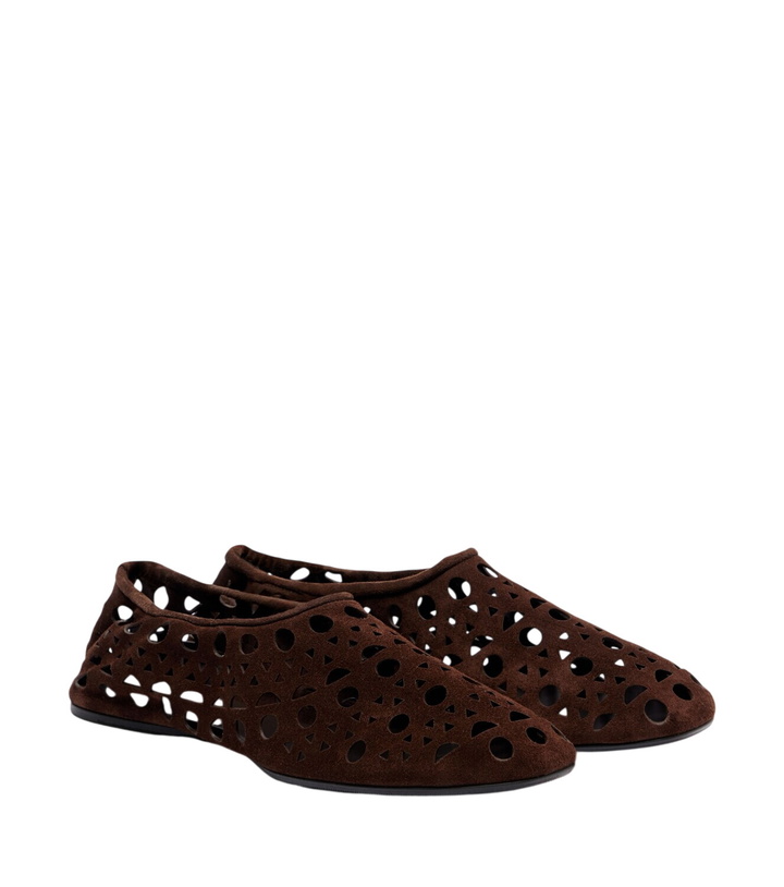 Photo: Alaïa Vienne suede slip-on shoes