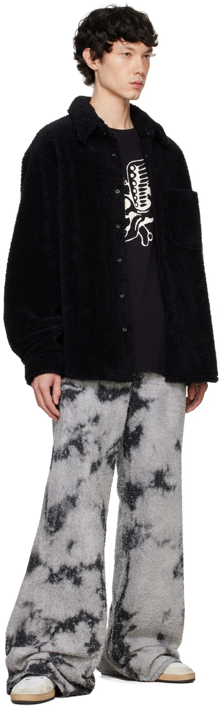 COÛT DE LA LIBERTÉ Black Tommy Sherpa Knit Oversized Jacket